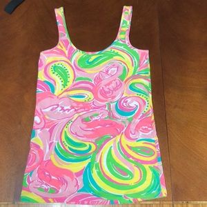 Lily Pulitzer pink flamingo tank top